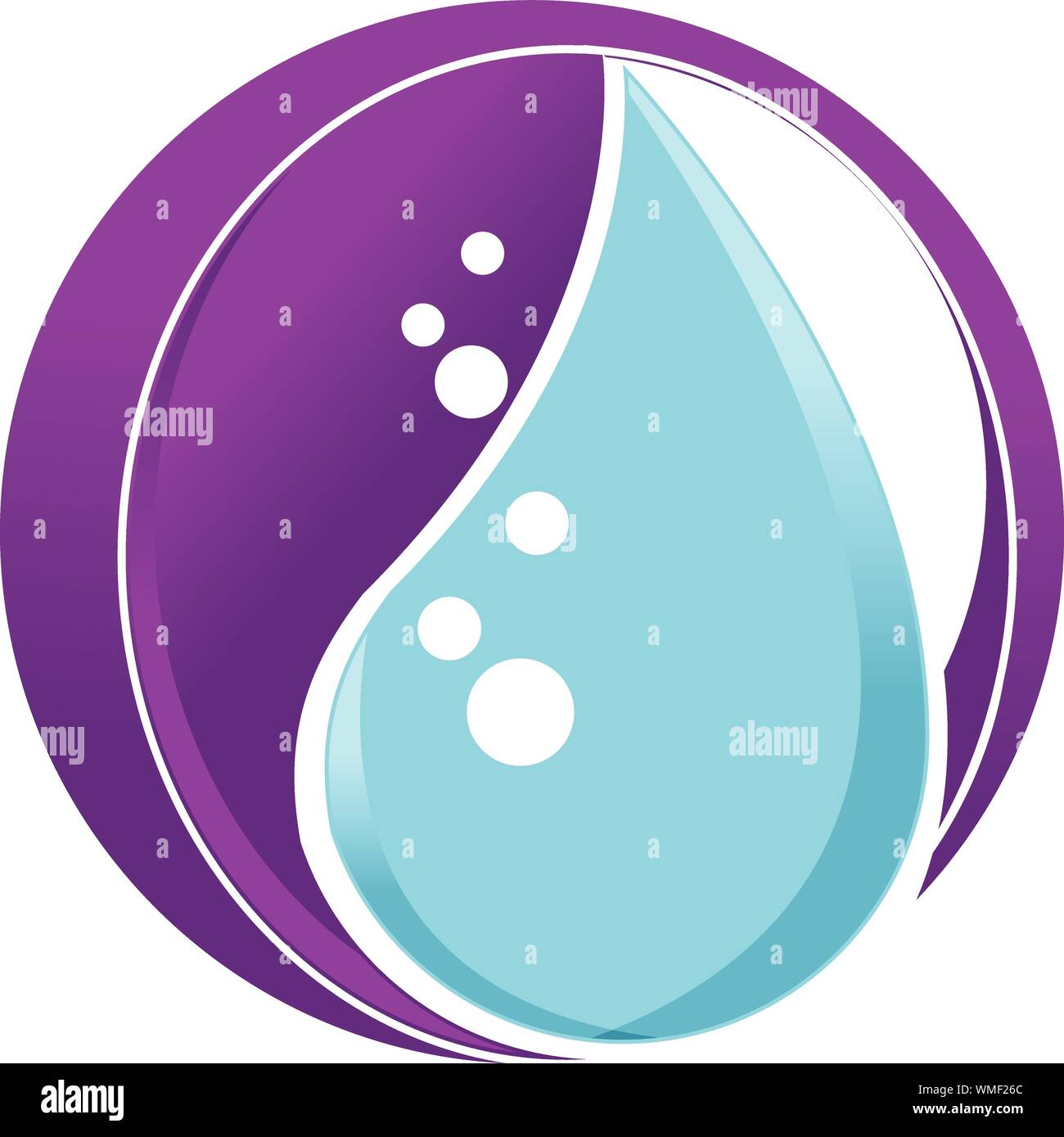 water and leaf vector logo for natural health symbols and clean water company Stock Vector Image