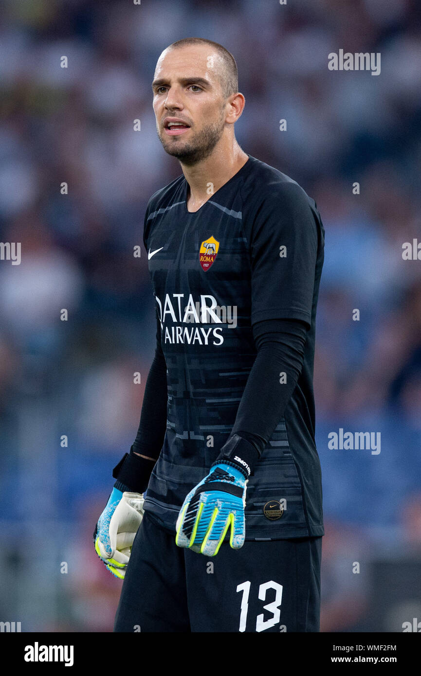 Rome, Italy. 01st Sep, 2019. Pau Lopez of AS Roma during the Serie A match  between Lazio and AS Roma at Stadio Olimpico, Rome, Italy on 1 September  2019. Photo by Giuseppe