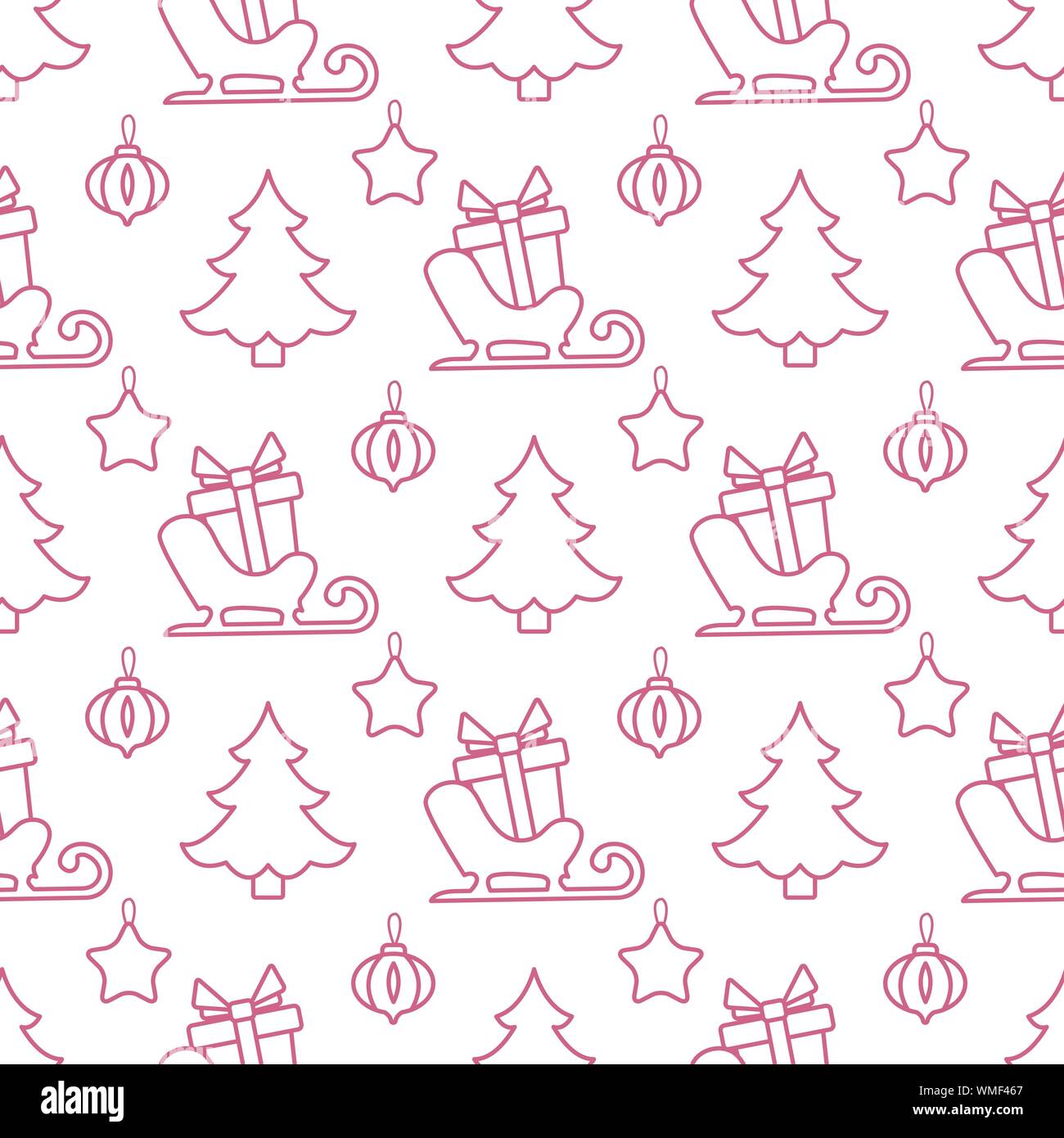 Happy new year 2020, Merry Christmas vector seamless pattern with ...