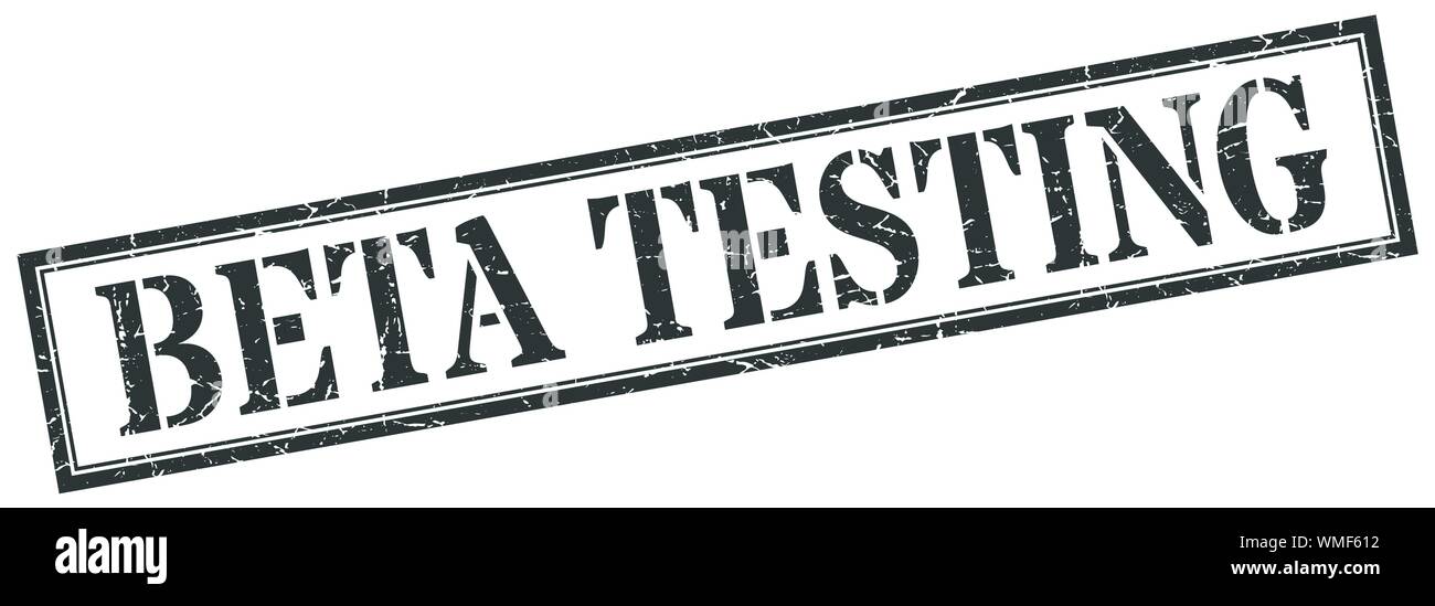 Beta testing stamp Black and White Stock Photos & Images - Alamy