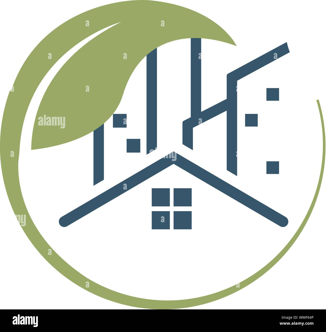 Green House logo Design vector, Nature House Logo Stock Vector Image ...