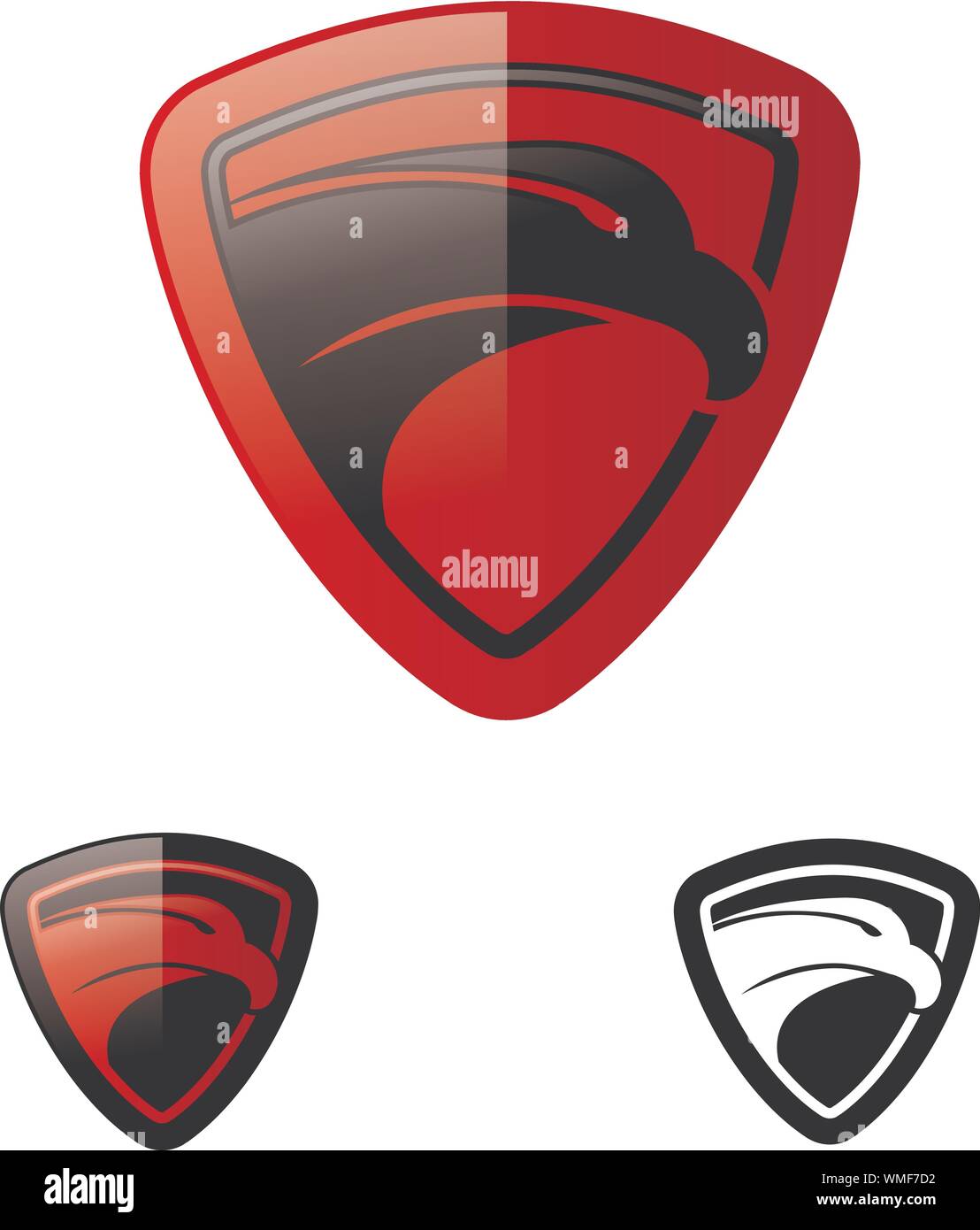 red eagle head logo template design. Vector illustration. Stock Vector