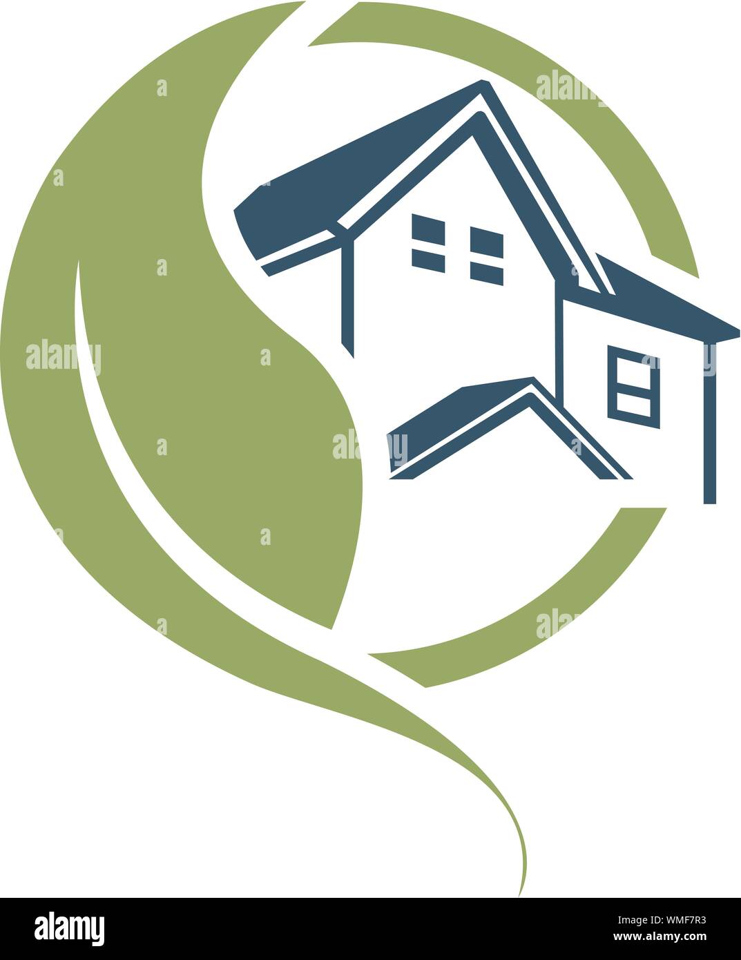 Green House logo Design vector, Nature House Logo Stock Vector Image ...