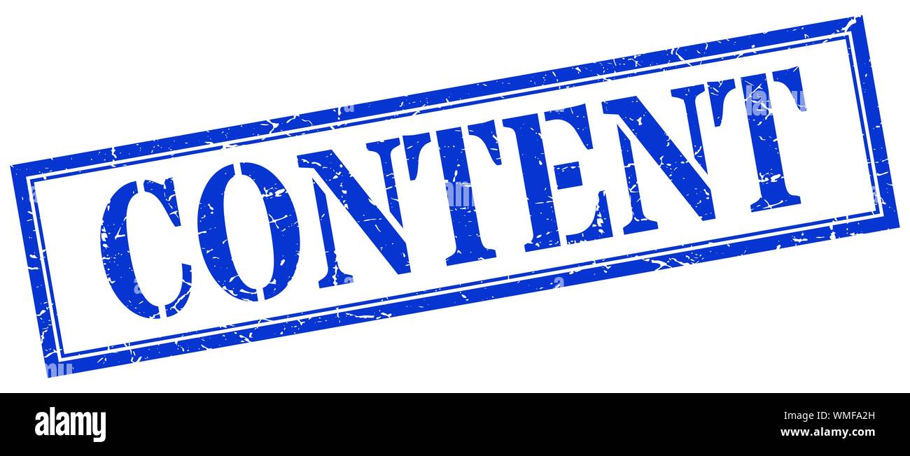 content stamp. content square grunge sign. content Stock Vector Image ...