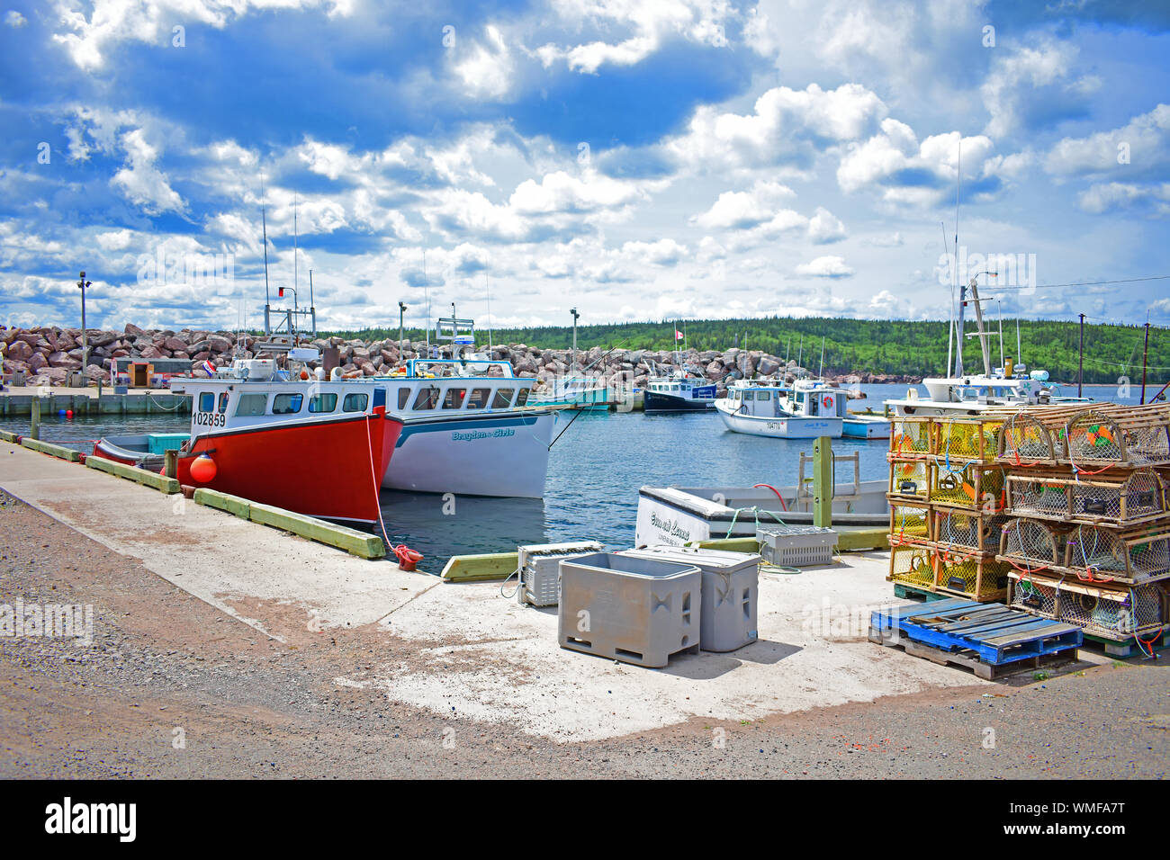 Fishing harbor in Nova Scotia, Canada Stock Photo Alamy