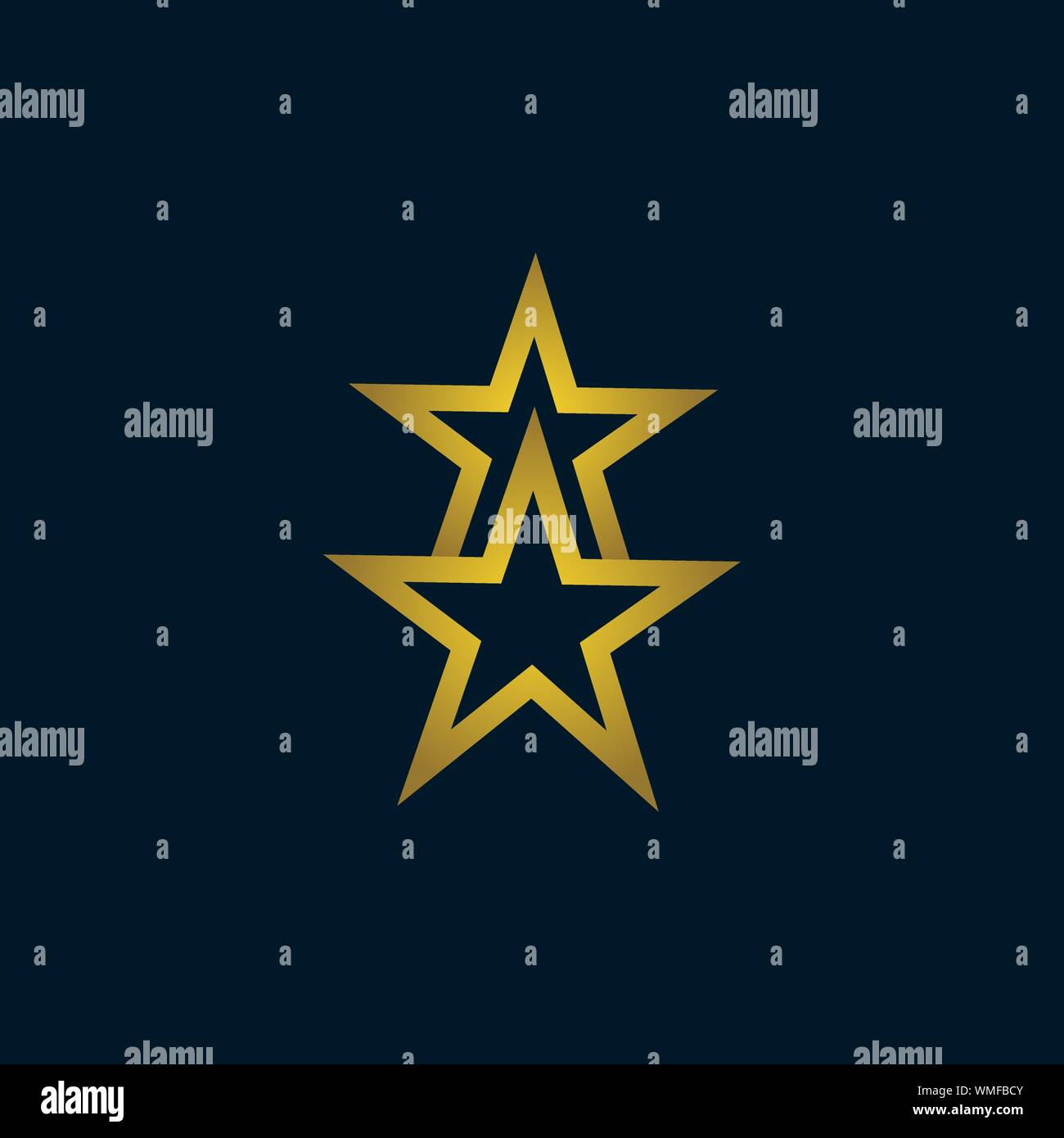 Star round business logo Royalty Free Vector Image