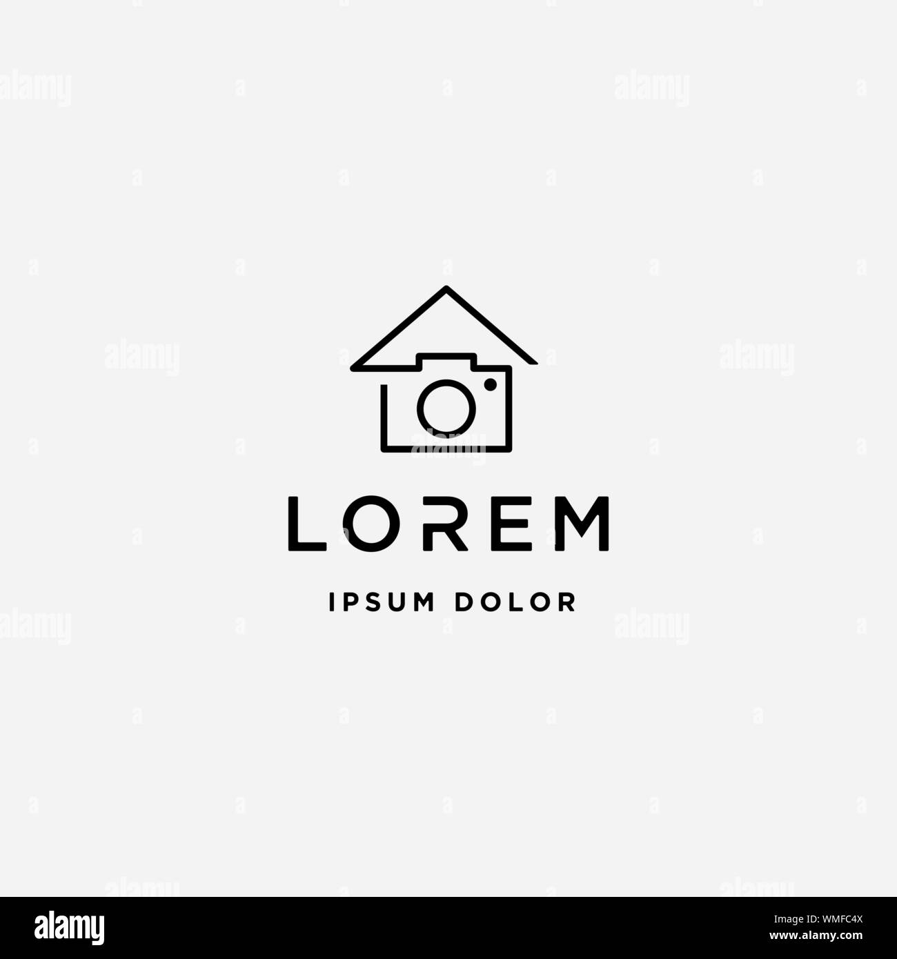 Real vector logo design template Black and White Stock Photos & Images ...
