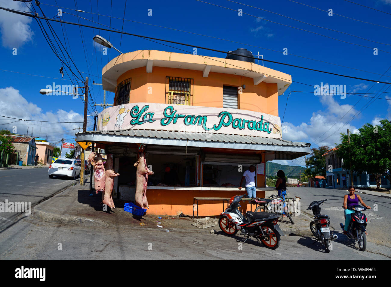 Butcher, El Seibo, Dominican Republic, Carribean, America Stock Photo