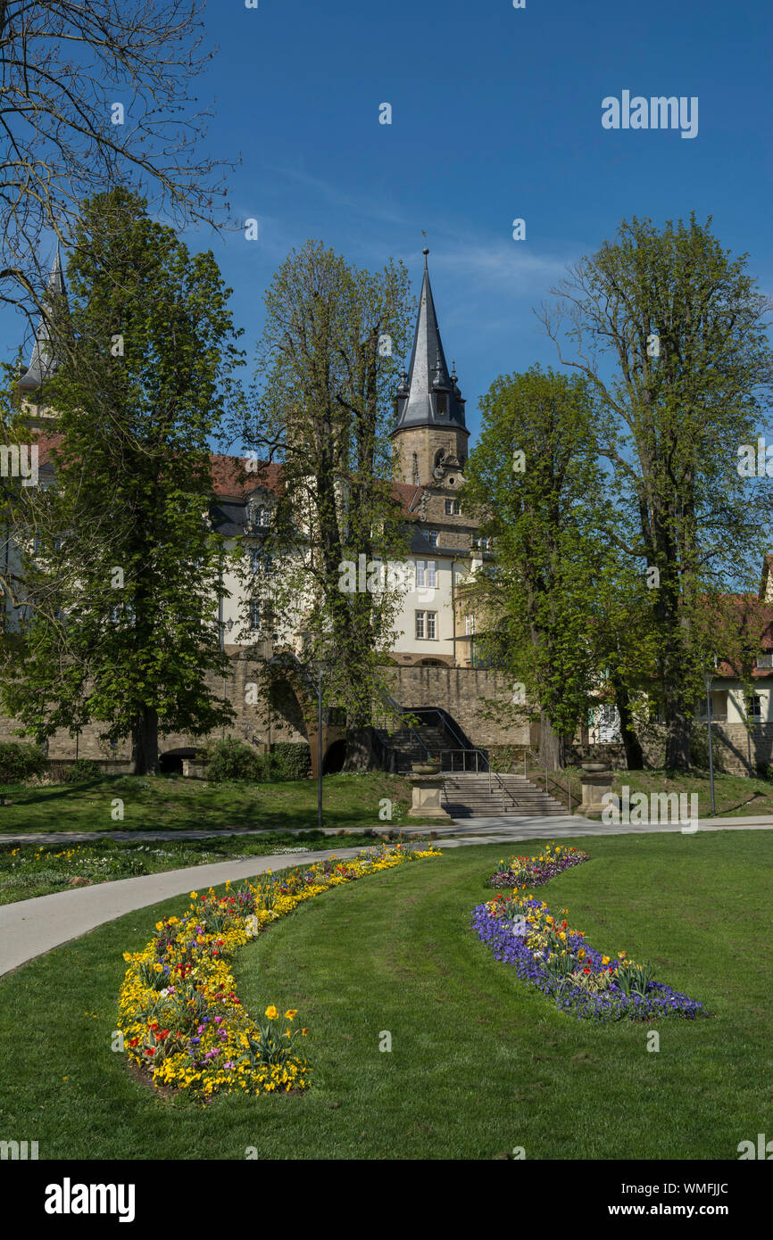 courtyard garden, oehringen, hohenlohe region, baden-wuerttemberg, heilbronn-franconia, germany Stock Photo