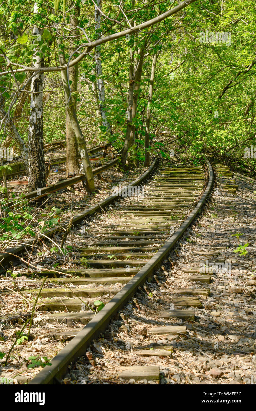 Siemensbahn, stillgelegte Strecke Hoehe Popitzweg, Siemensstadt, Spandau, Berlin, Deutschland Stock Photo