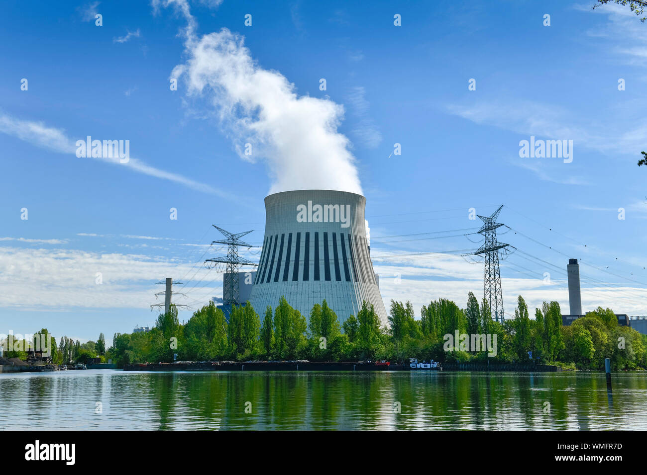 Kuehlturm, Kraftwerk Reuter West, Siemensstadt, Spandau, Berlin, Deutschland Stock Photo