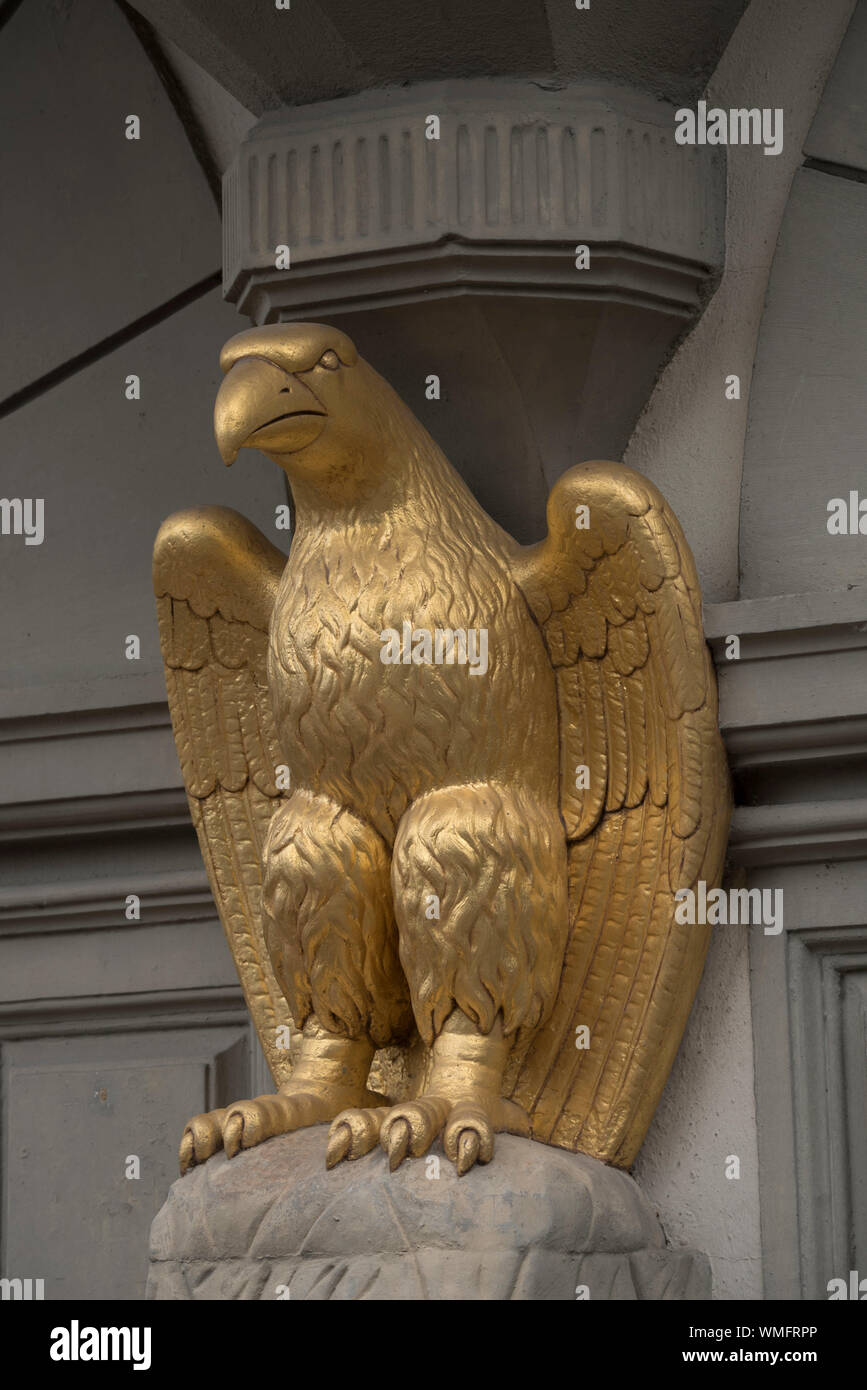 Golden eagle, Hotel und Gasthof Goldener Adler, restaurant, kocher valley, hohenlohe, baden-wuerttemberg, heilbronn-franconia, germany Stock Photo