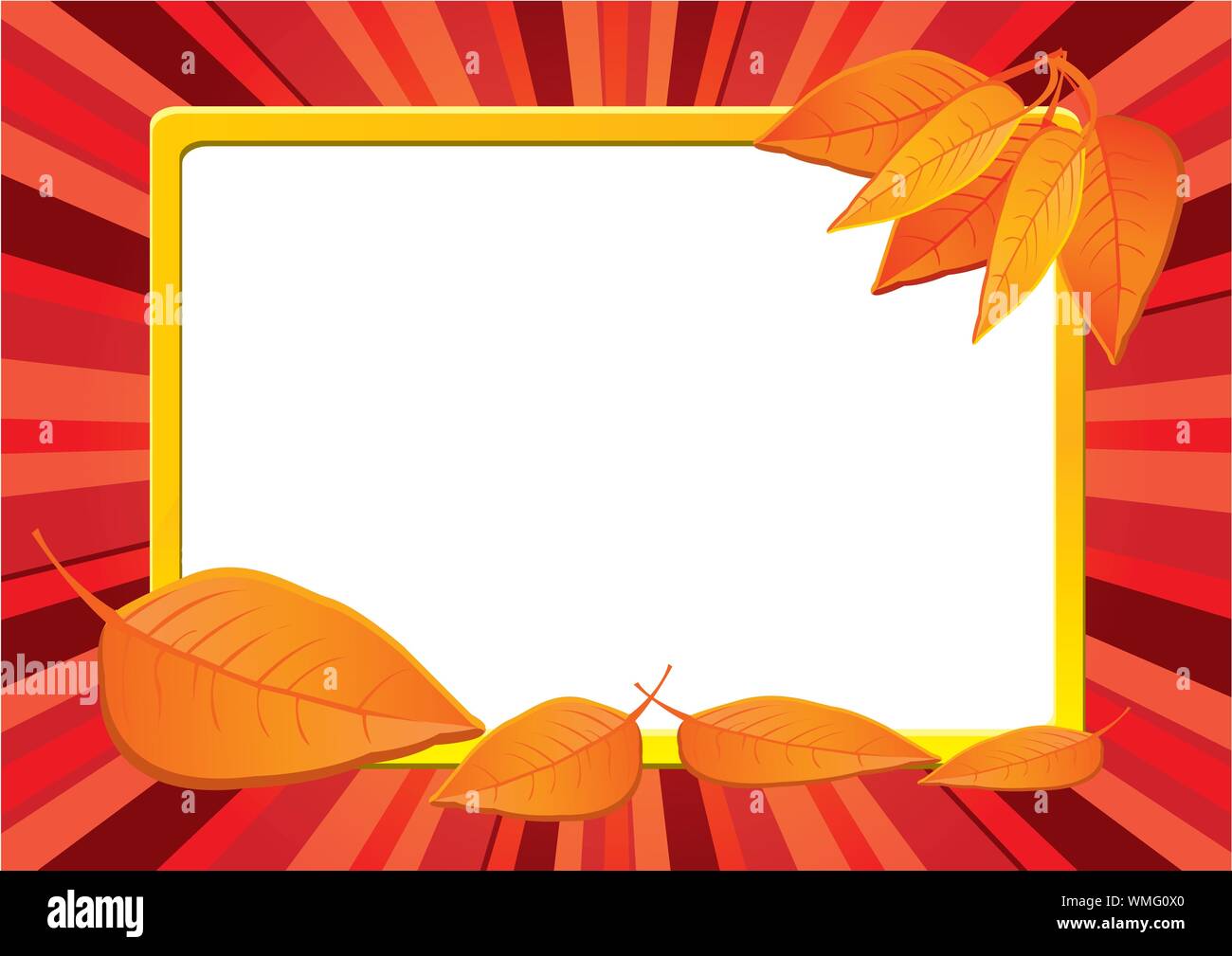 Autumn banner with leaves, vector illustration Stock Vector