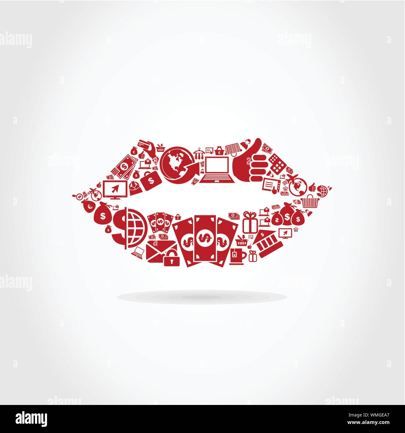 Business a lip Stock Vector