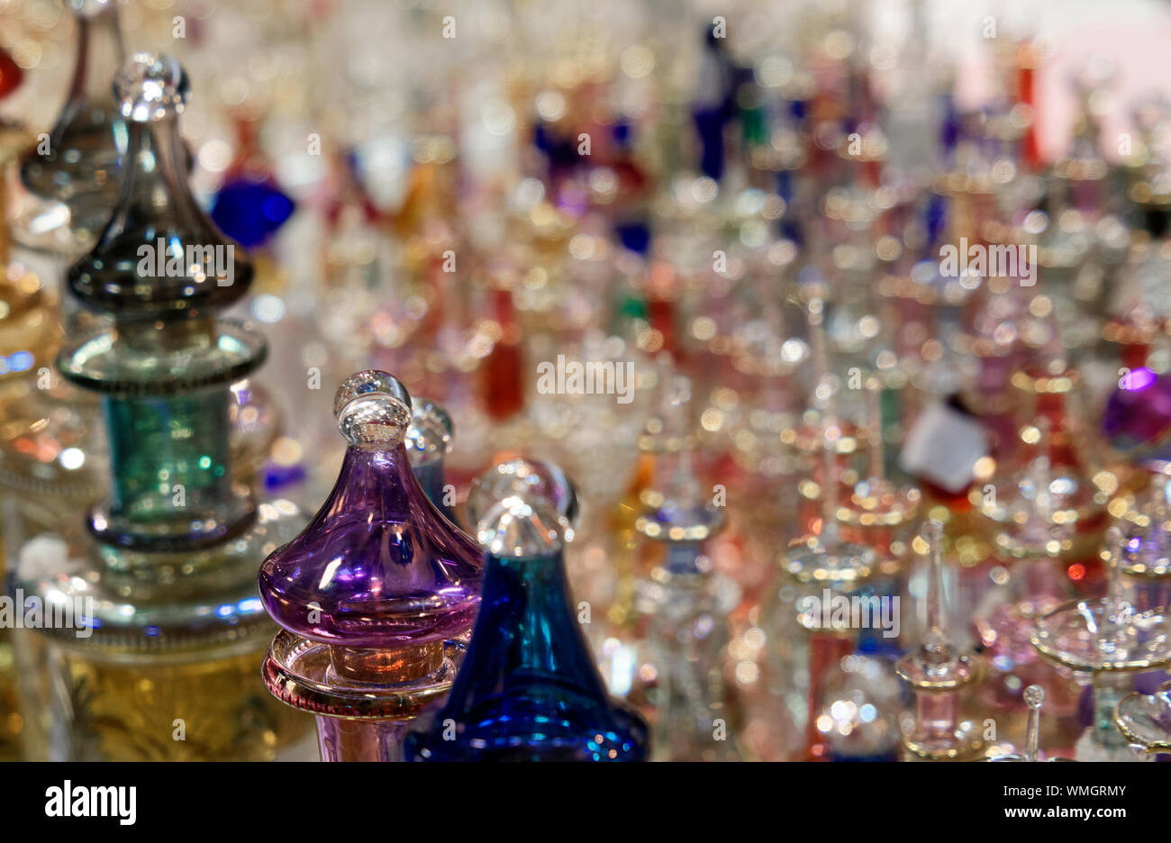 Close-up Of Glass Bottles Stock Photo
