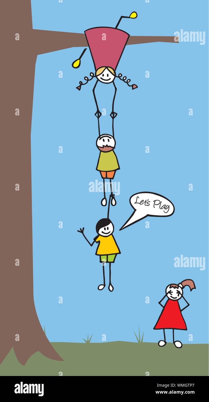 Kids playing 1 Stock Vector Image & Art - Alamy