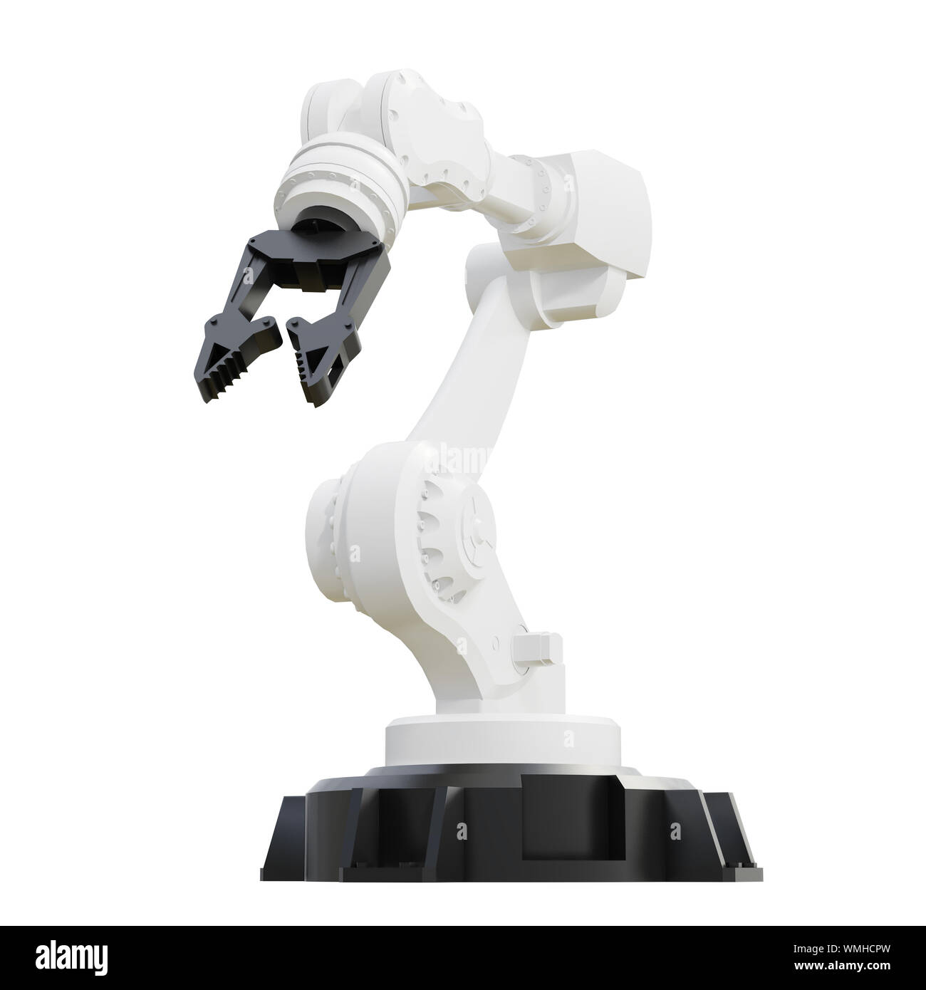 Robotic Arm isolated on white background. 3d rendering Stock Photo - Alamy