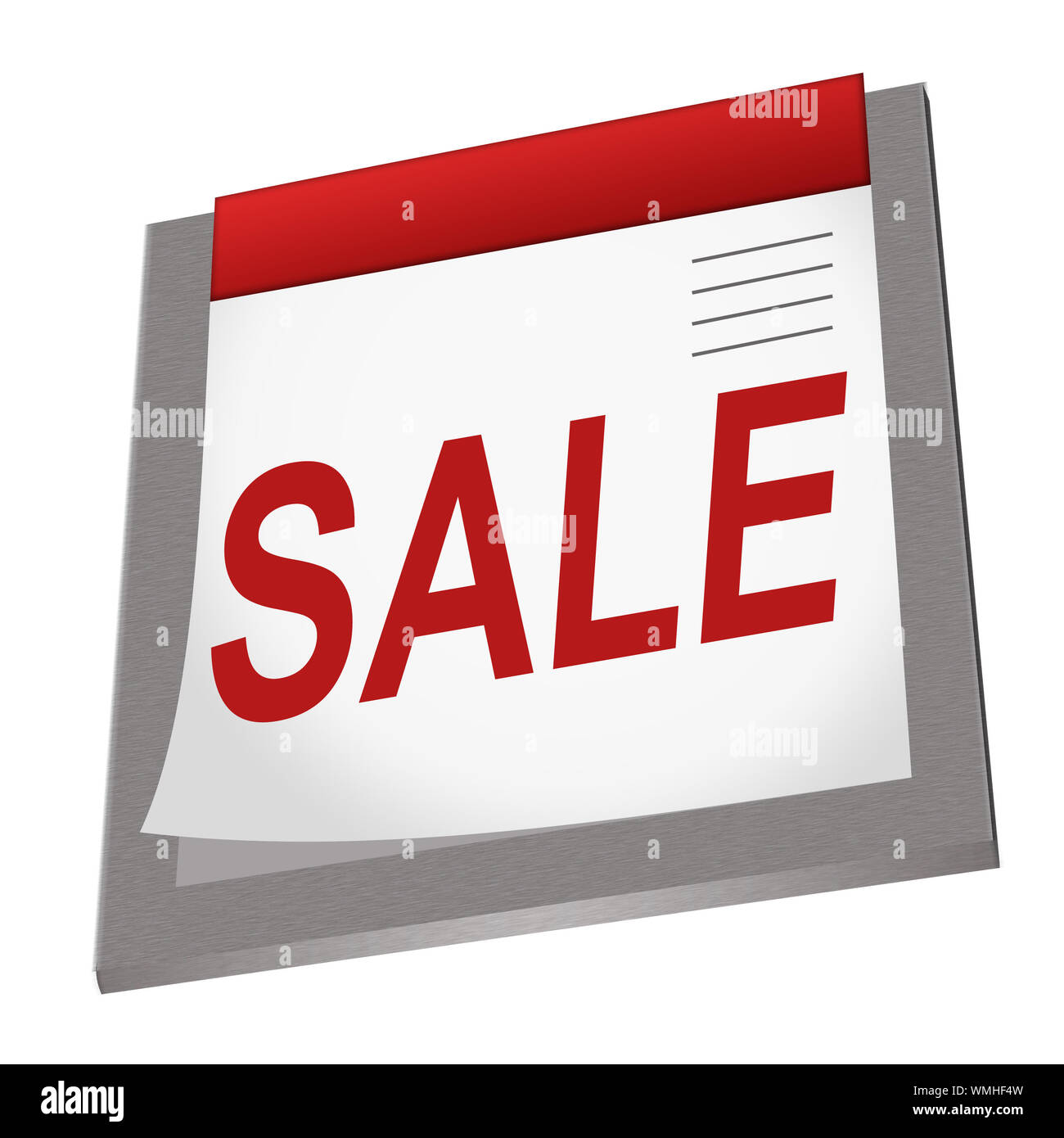 Illustration of a calendar with word Sale Stock Photo Alamy