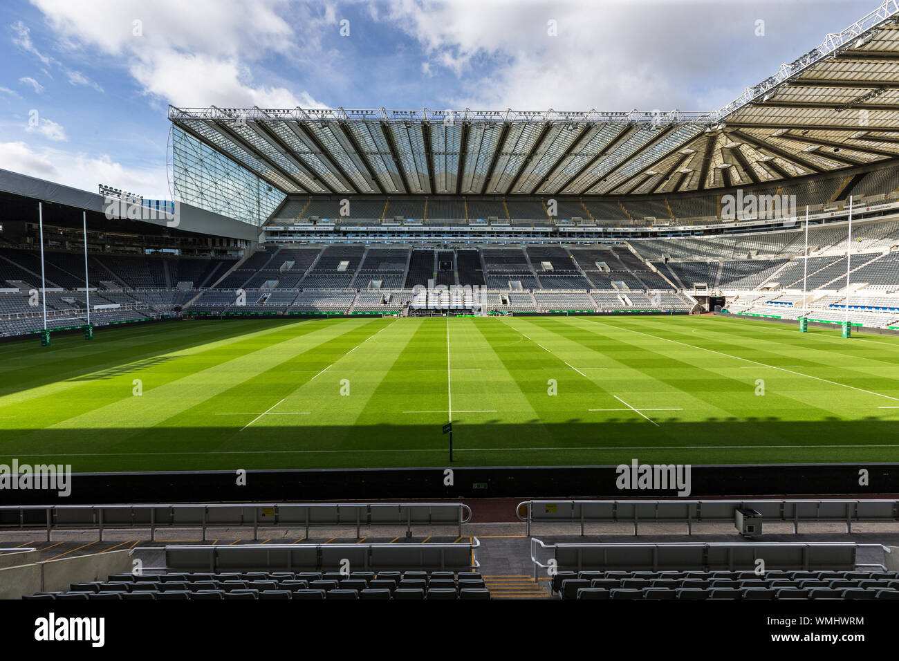 Newcastle, UK. 06th Sep, 2019. NEWCASTLE UPON TYNE, ENGLAND. SEPT 5TH The scene is set for the England v Italy game during Italy's Captain's run at St James' Park, Newcastle upon Tyne on Thursday 6th September 2019 (Credit: Chris Lishman | MI News) Credit: MI News & Sport /Alamy Live News Stock Photo