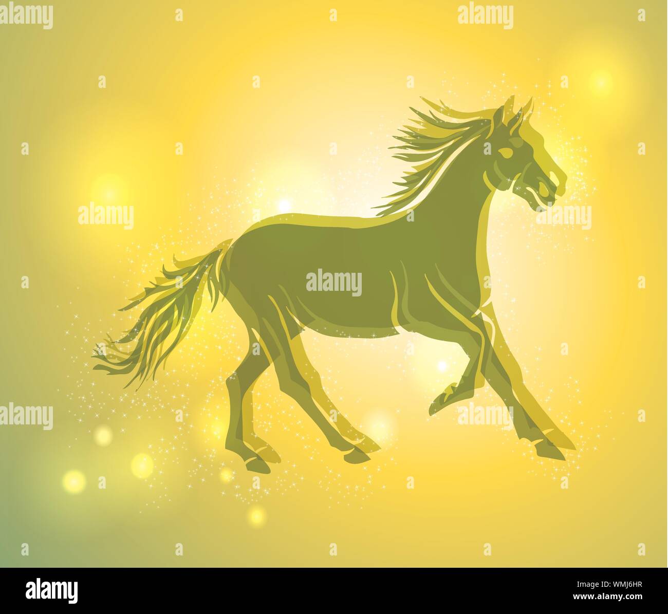 Chinese horse painting Stock Vector Images - Alamy