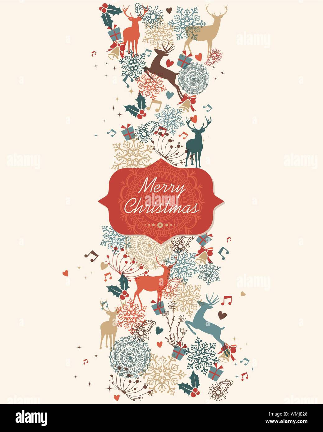 Vintage banner merry christmas Stock Vector Images - Alamy