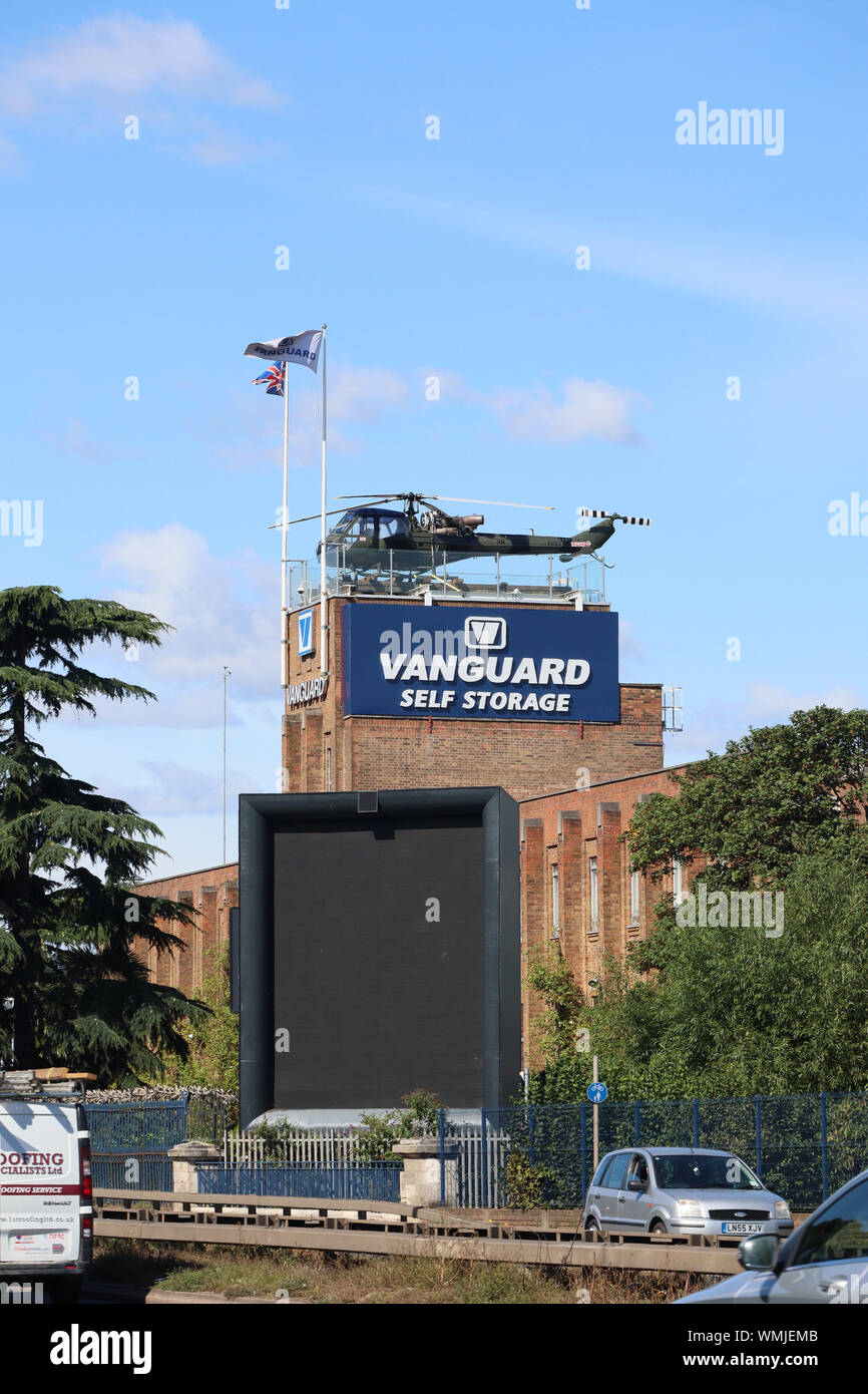 Westland Scout AH.1 XV123, British Army Air Corps Helicopter, Vanguard Self Storage, London, UK, 05 September 2019, Photo by Richard Goldschmidt Stock Photo