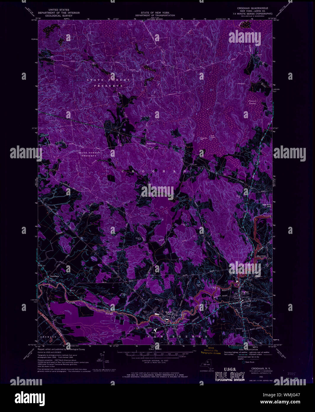 Map of croghan new york hires stock photography and images Alamy