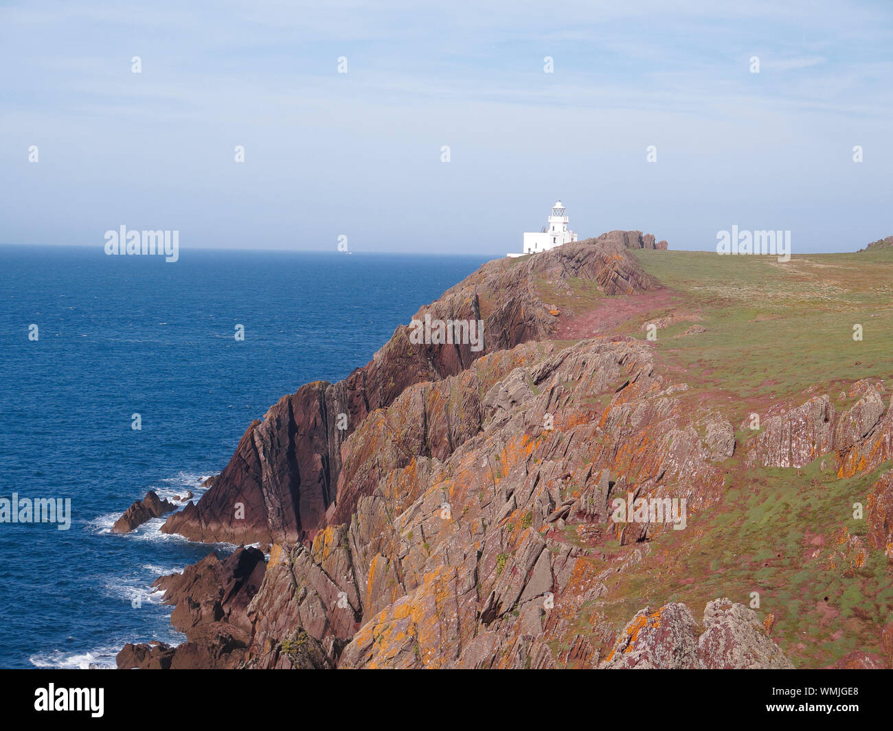 Skokholm Island coast, Pembrokeshire, Wales, August 2019 Stock Photo