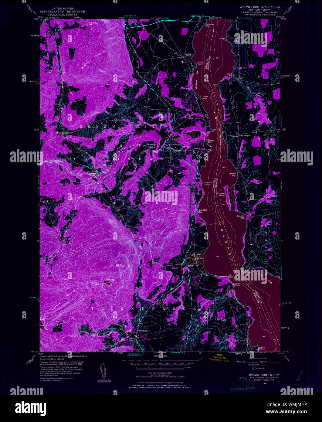 Map of crown point new york hires stock photography and images Alamy