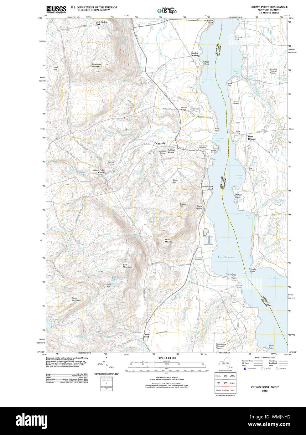 Crown point new york map Cut Out Stock Images & Pictures Alamy