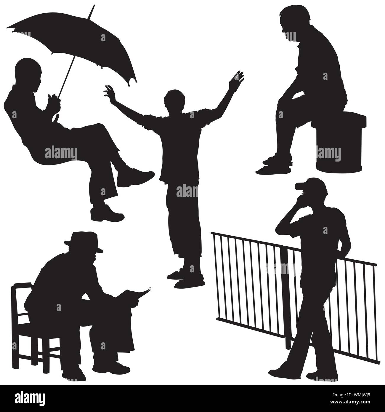 Silhouette man back lit sitting Stock Vector Images - Alamy