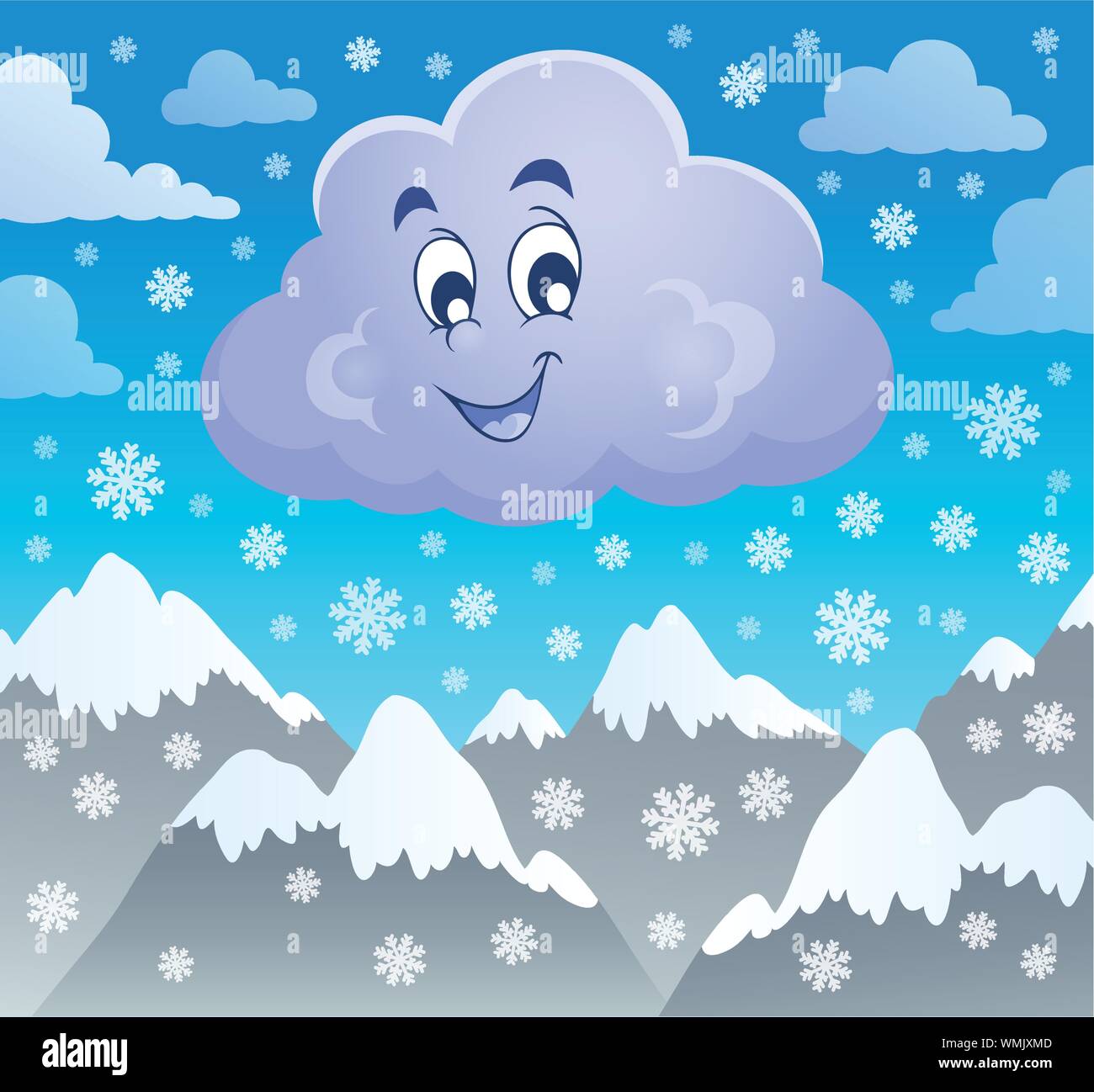 Winter cloud theme image 2 Stock Vector