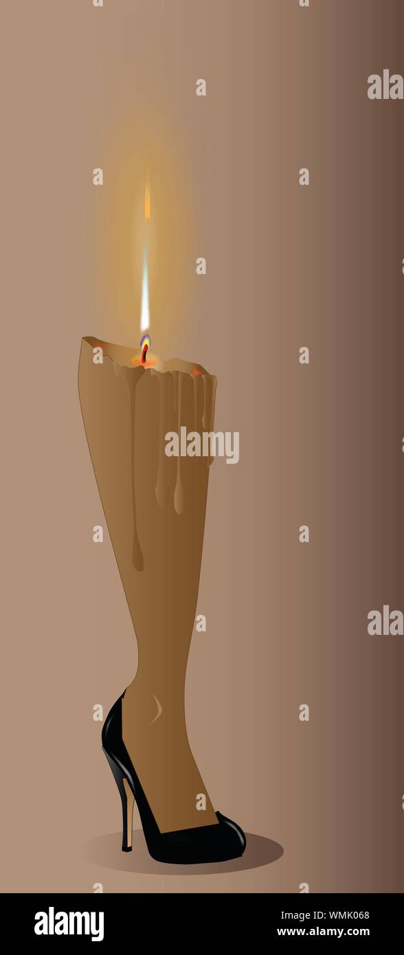 Candle Leg Stock Vector