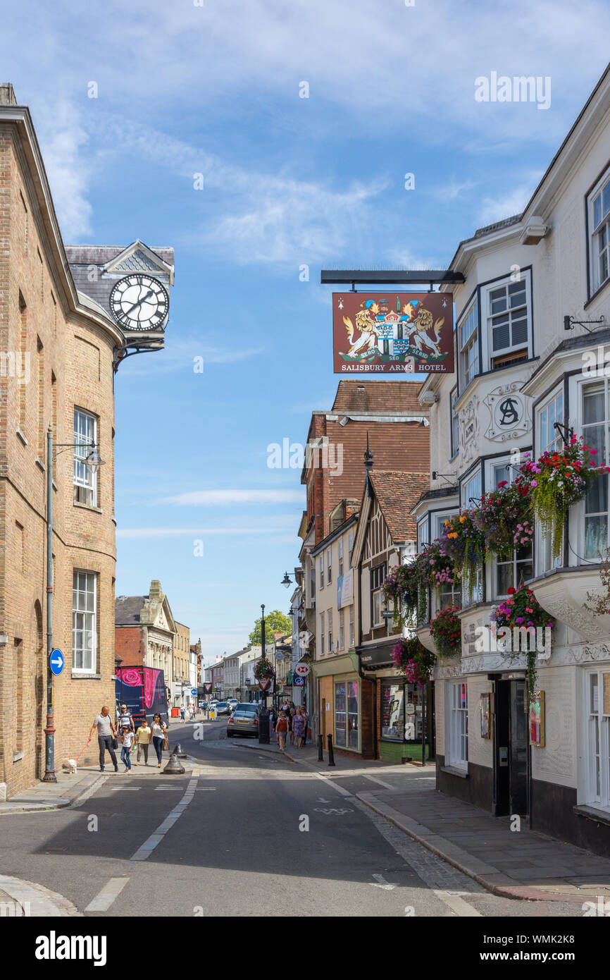 Fore Street, Hertford, Hertfordshire, England, United Kingdom Stock