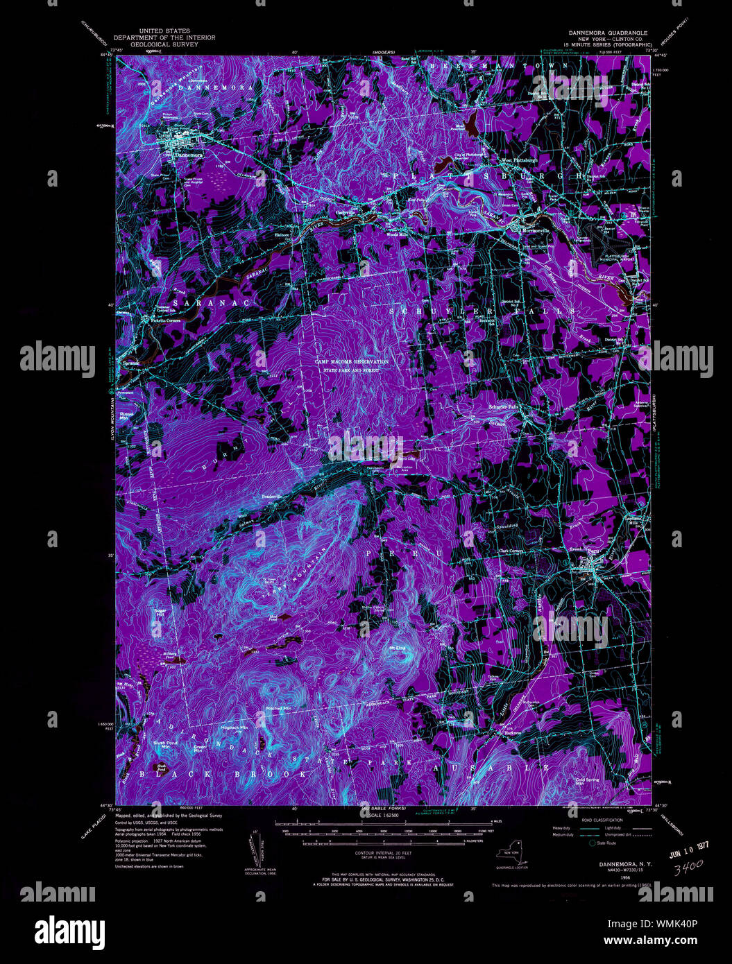 New York NY Dannemora 137954 1956 62500 Inverted Restoration Stock