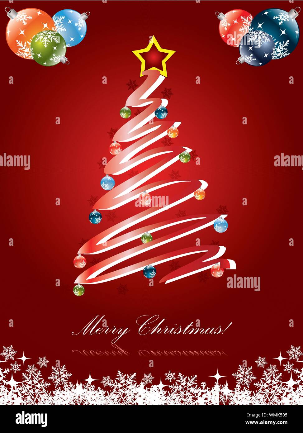 Christmas tree card Stock Vector Image & Art - Alamy