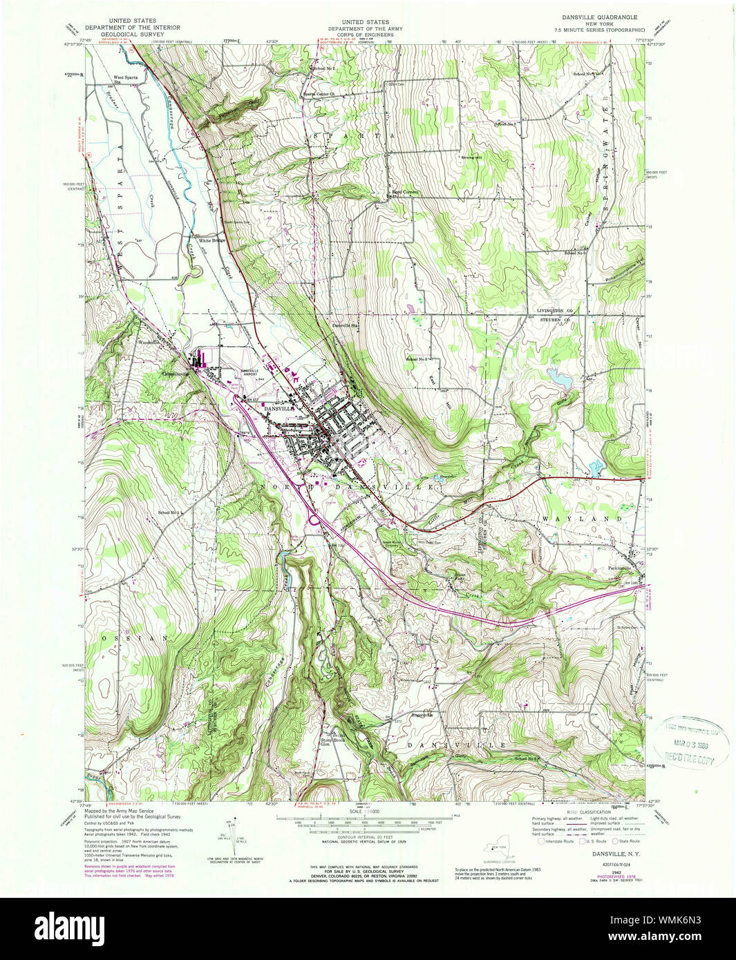 New York NY Dansville 137198 1942 24000 Restoration Stock Photo Alamy