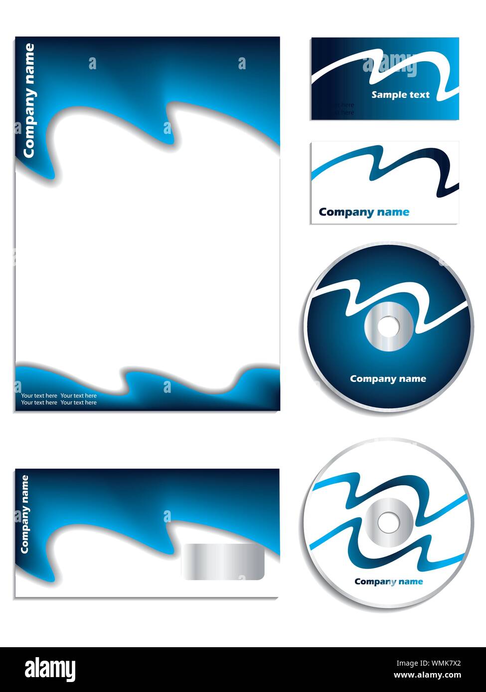 Cool blue company vector set Stock Vector Image & Art - Alamy