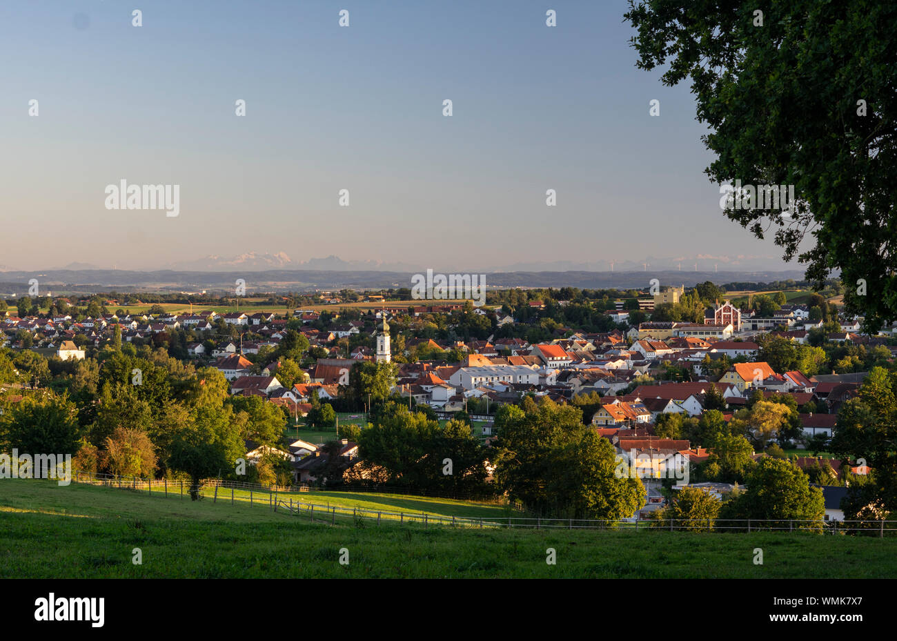a small town in bavaria in summer Stock Photo