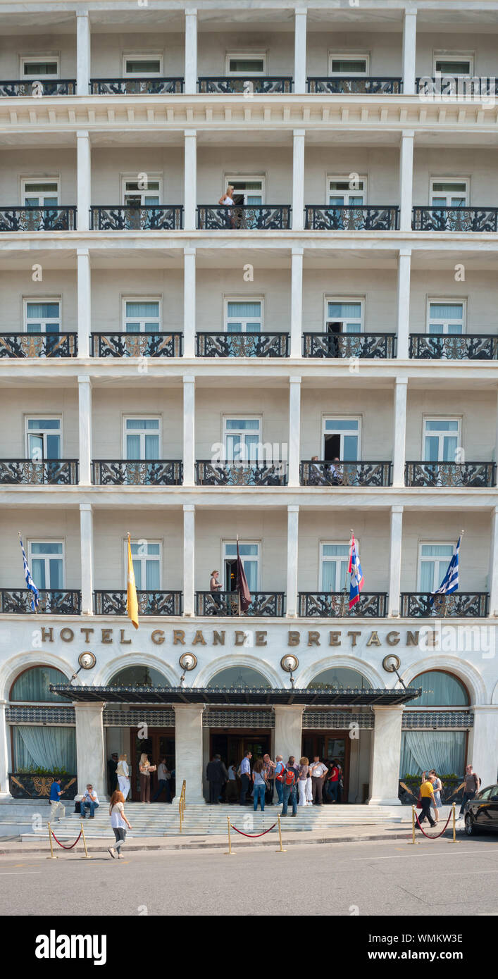 hotel grande Bretagne , Athens Greece Stock Photo