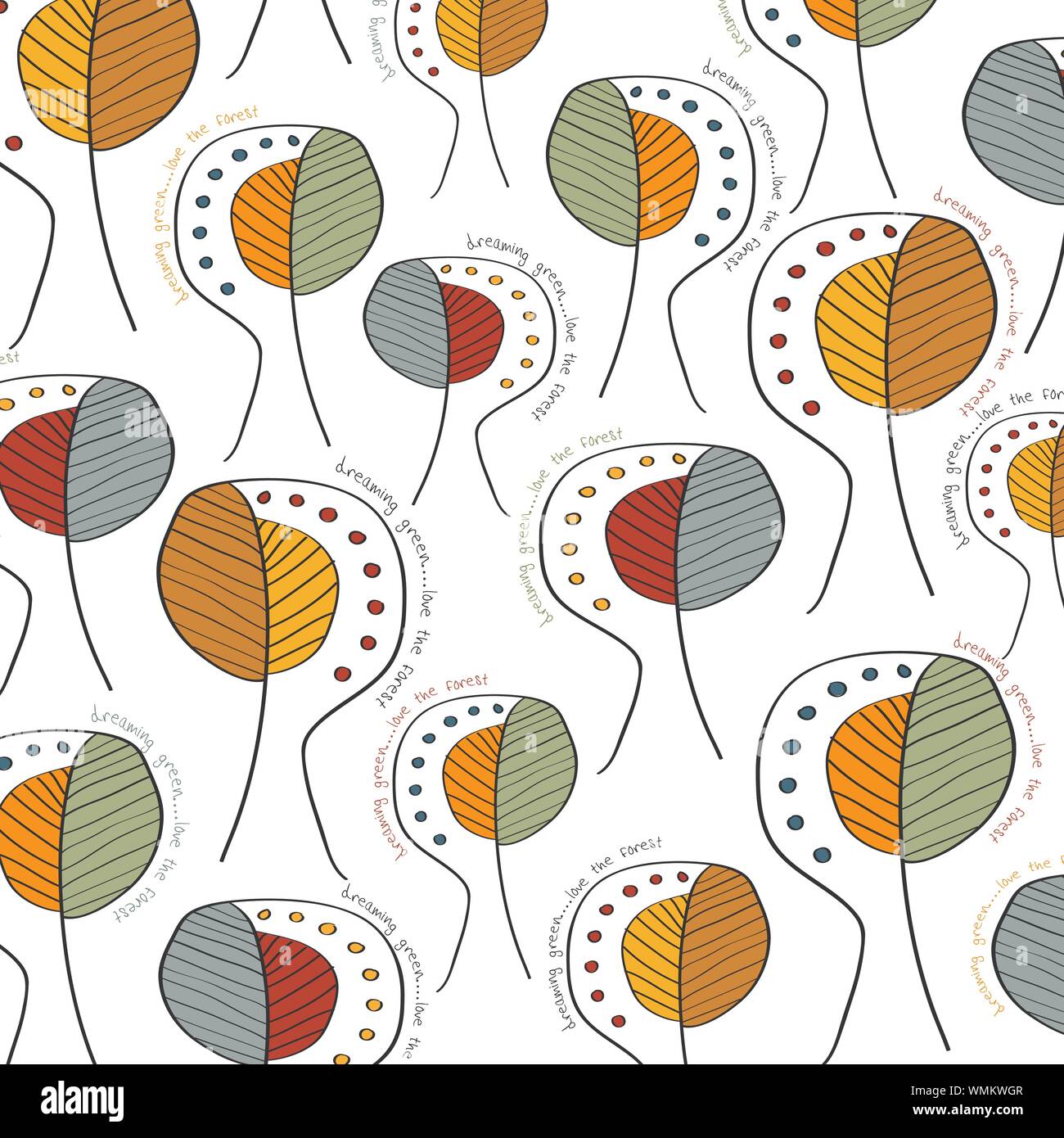 seamless background with trees Stock Vector Image & Art - Alamy