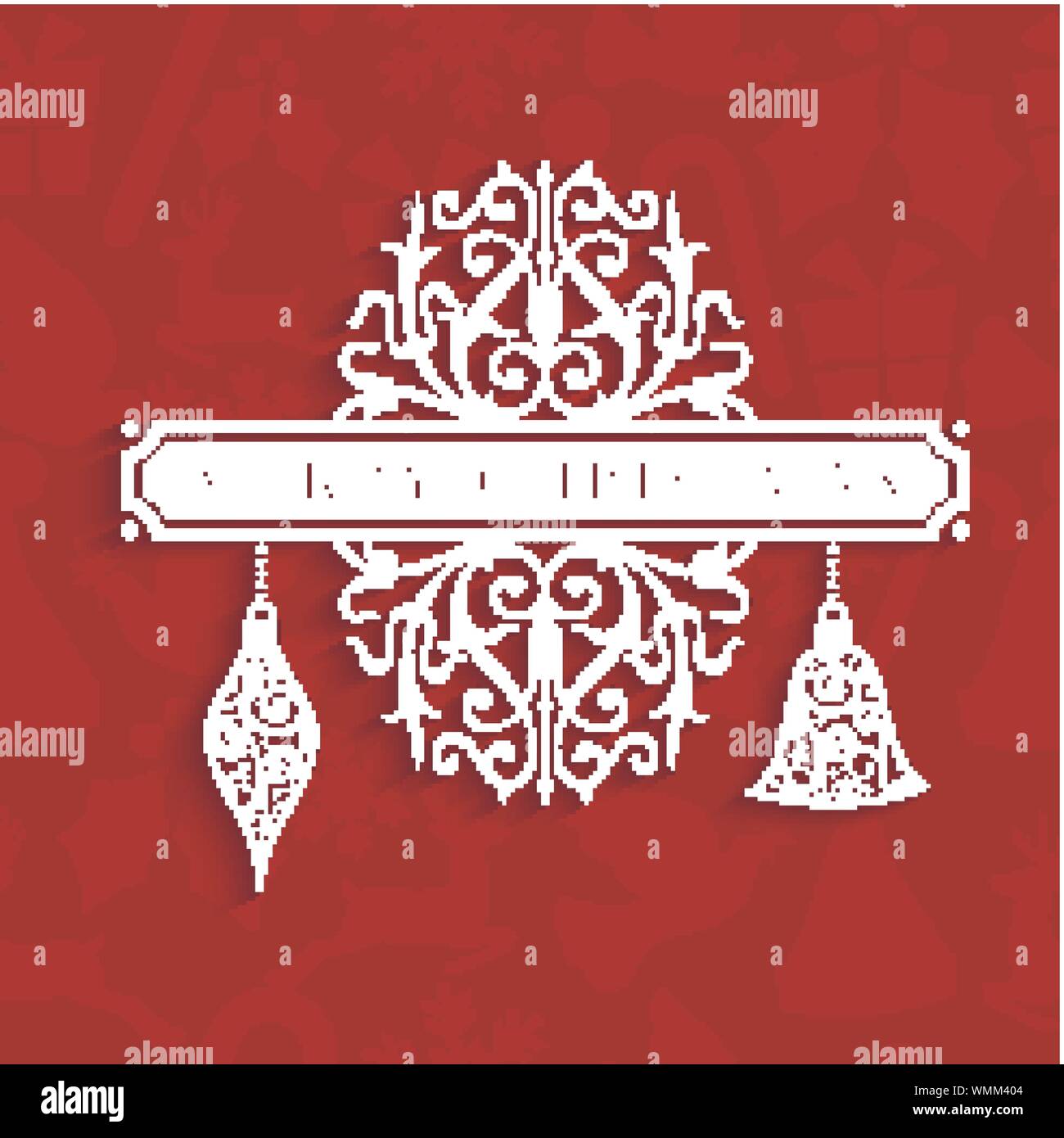Vintage Christmas text greeting card Stock Vector Image &amp; Art - Alamy