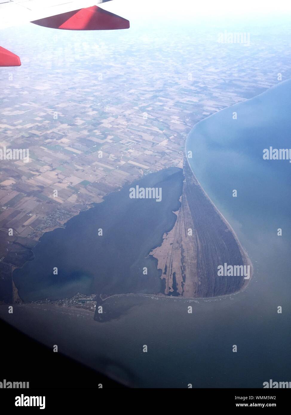 Aerial View Of Lake Erie By Landscape Stock Photo - Alamy