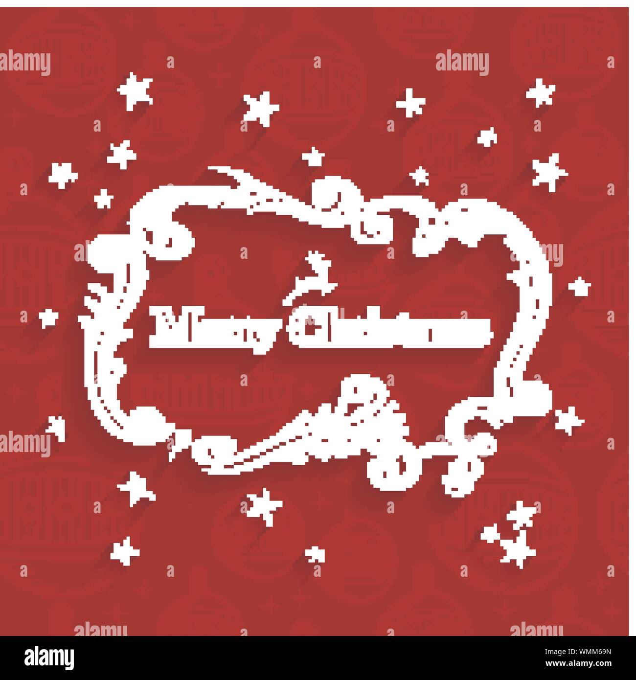 Merry Christmas retro label greeting card Stock Vector Image &amp; Art - Alamy