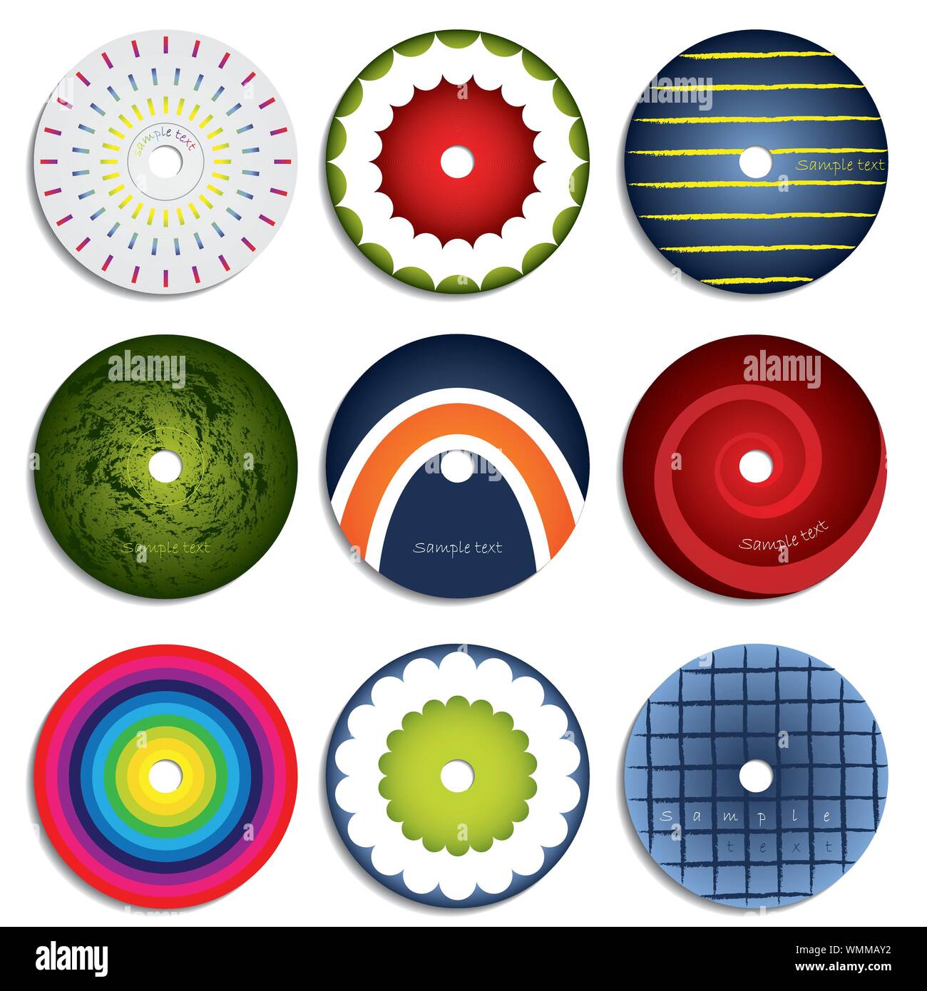 CD & DVD label design 2 Stock Vector Image & Art - Alamy