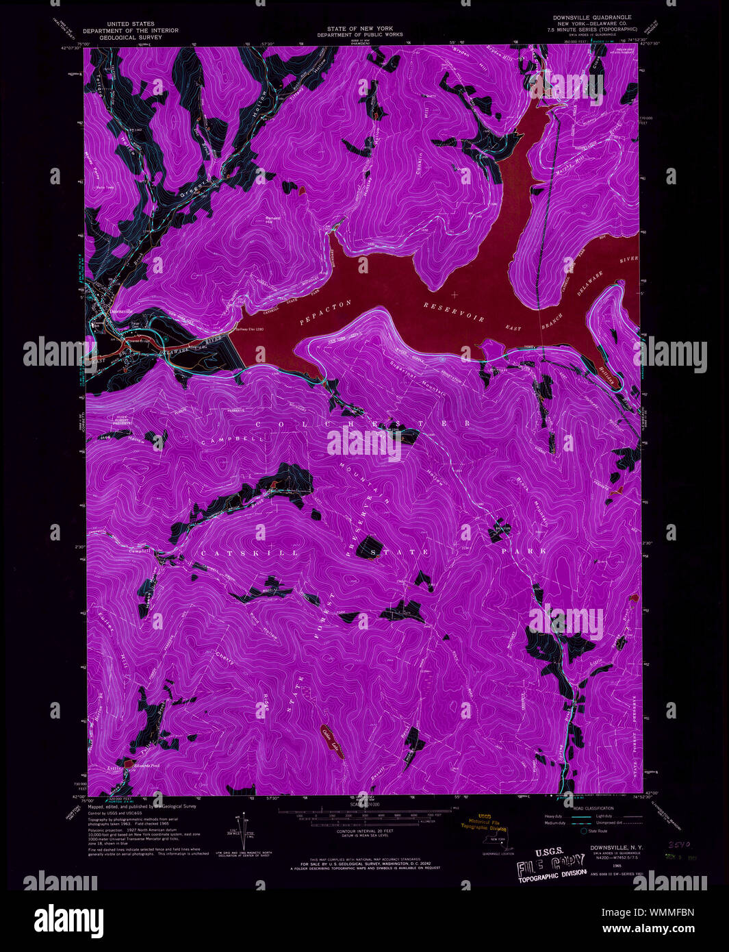 Downsville new york map hires stock photography and images Alamy