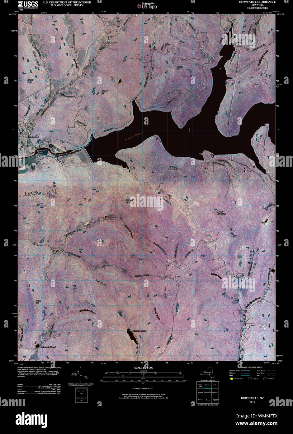 Downsville new york map hires stock photography and images Alamy