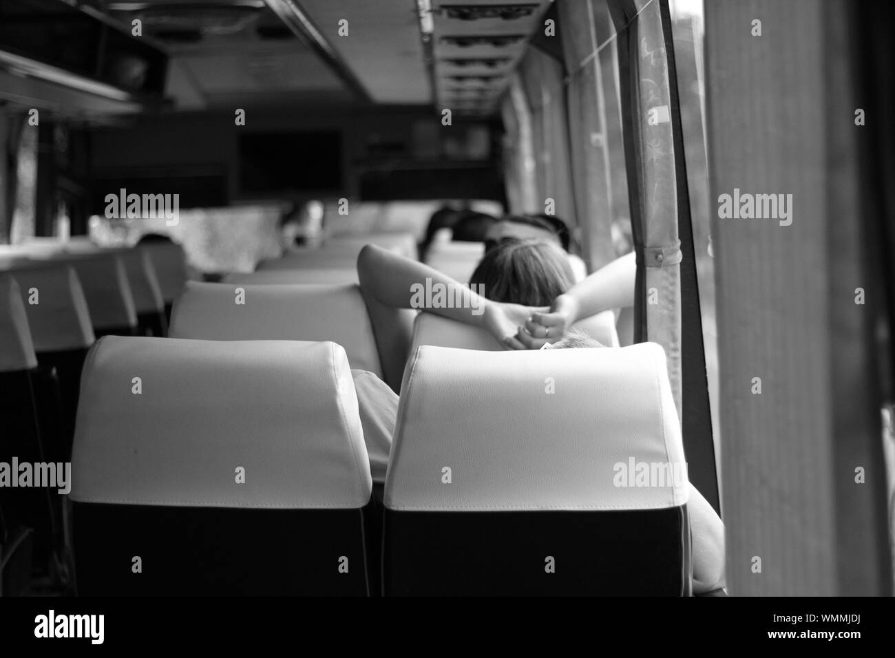 Woman only rear view Black and White Stock Photos & Images - Alamy