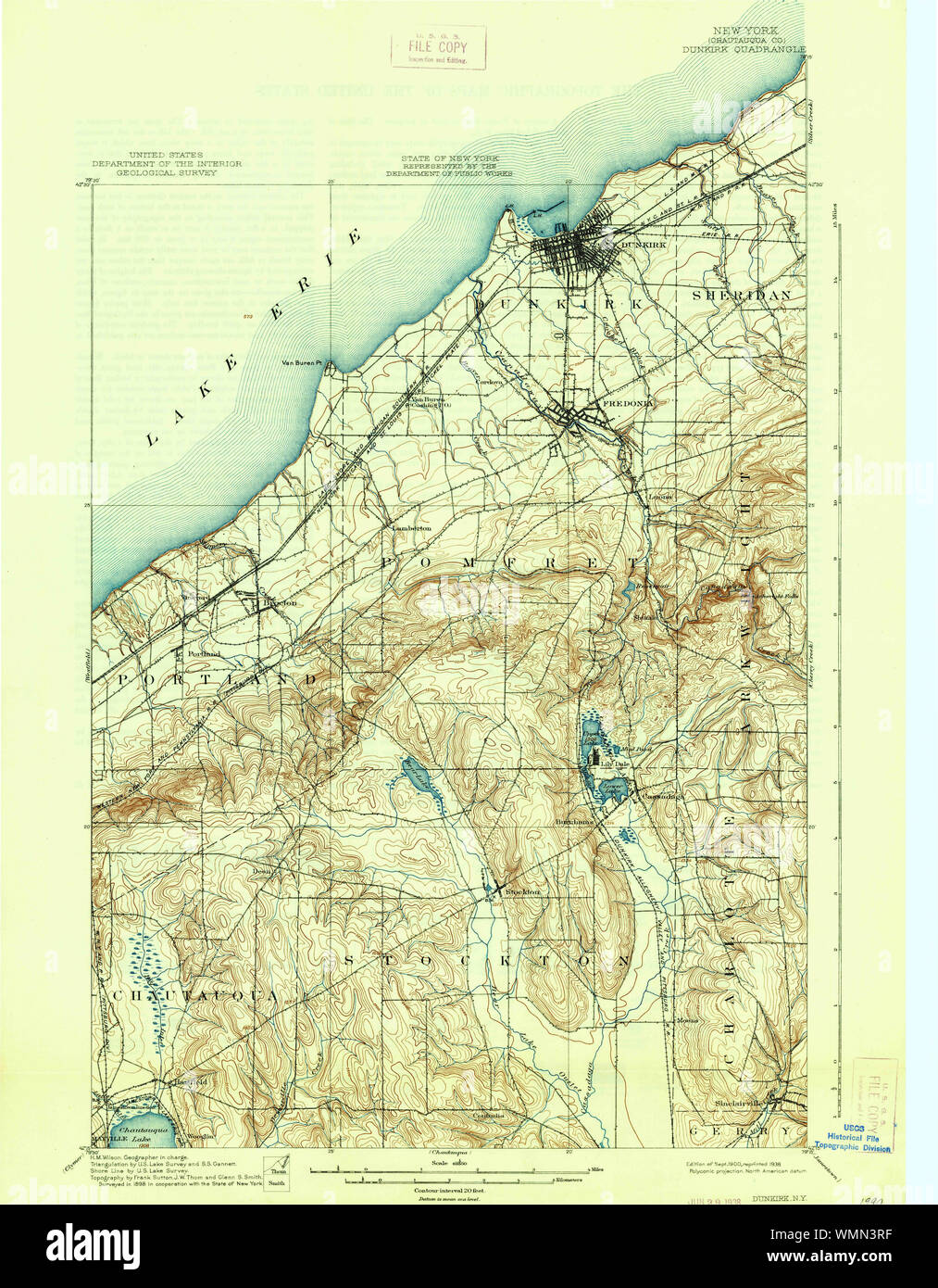 Map of dunkirk new york hi res - New York Ny Dunkirk 137920 1900 62500 Restoration WMN3RF