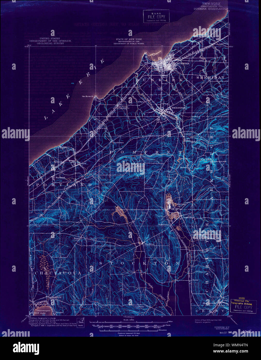 Map of dunkirk new york hi res - New York Ny Dunkirk 137927 1900 62500 Inverted Restoration WMN4TN